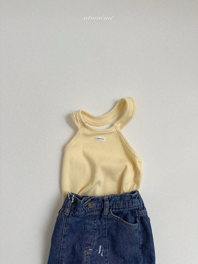 〘予約〙atomeme / Rene Rib Halter-neck Top