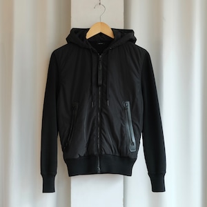 TOM FORD NYLON×KNIT ZIP UP HOODED JACKET