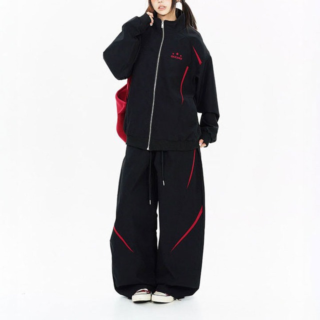 シャープカーブラインボリュームワイドパンツ 2col   R02872