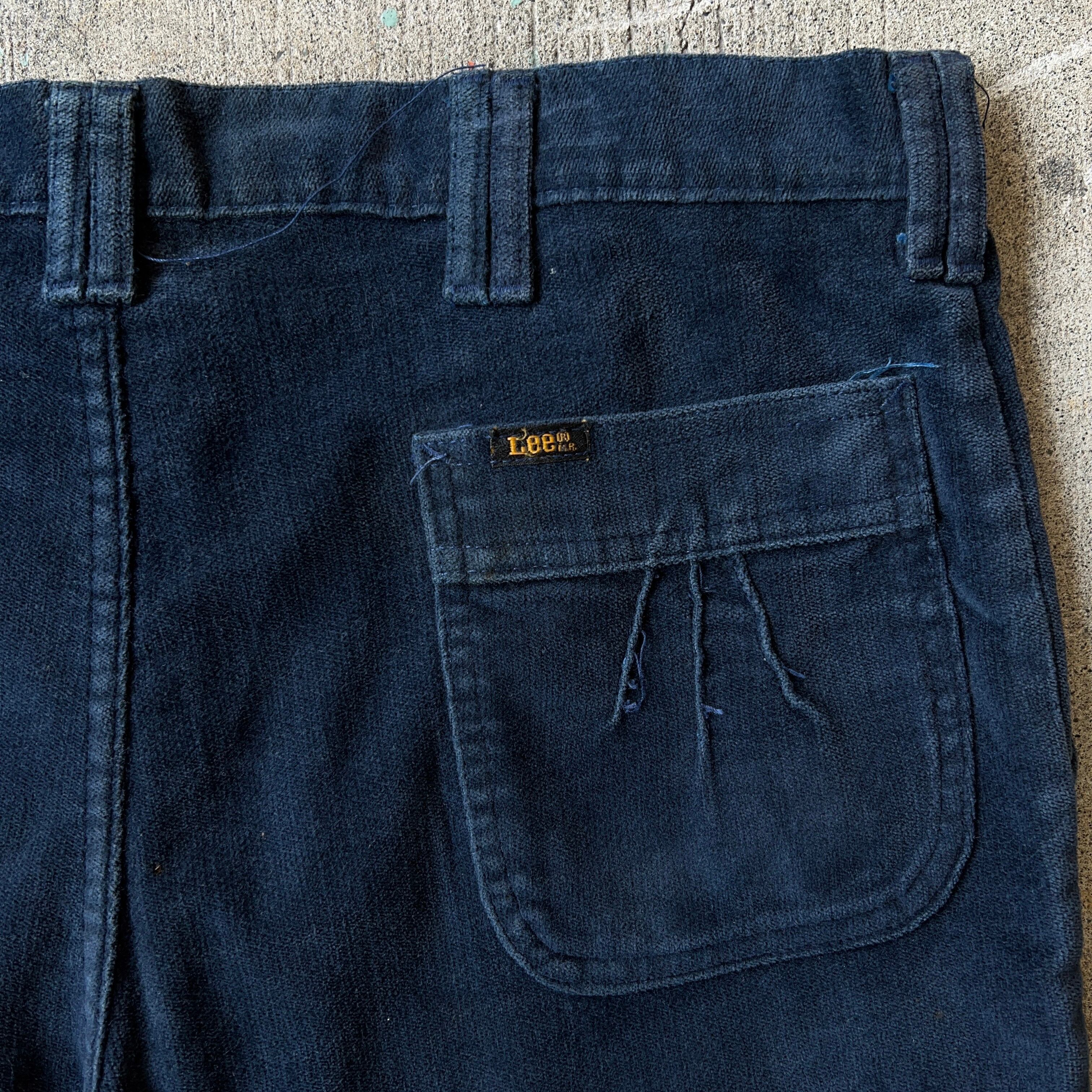 70's~ Lee ベロア フレアパンツ ネイビー【0915A33】【送料無料 70's~ Lee ベロア フレアパンツ ネイビー【0915A33】【送料無料