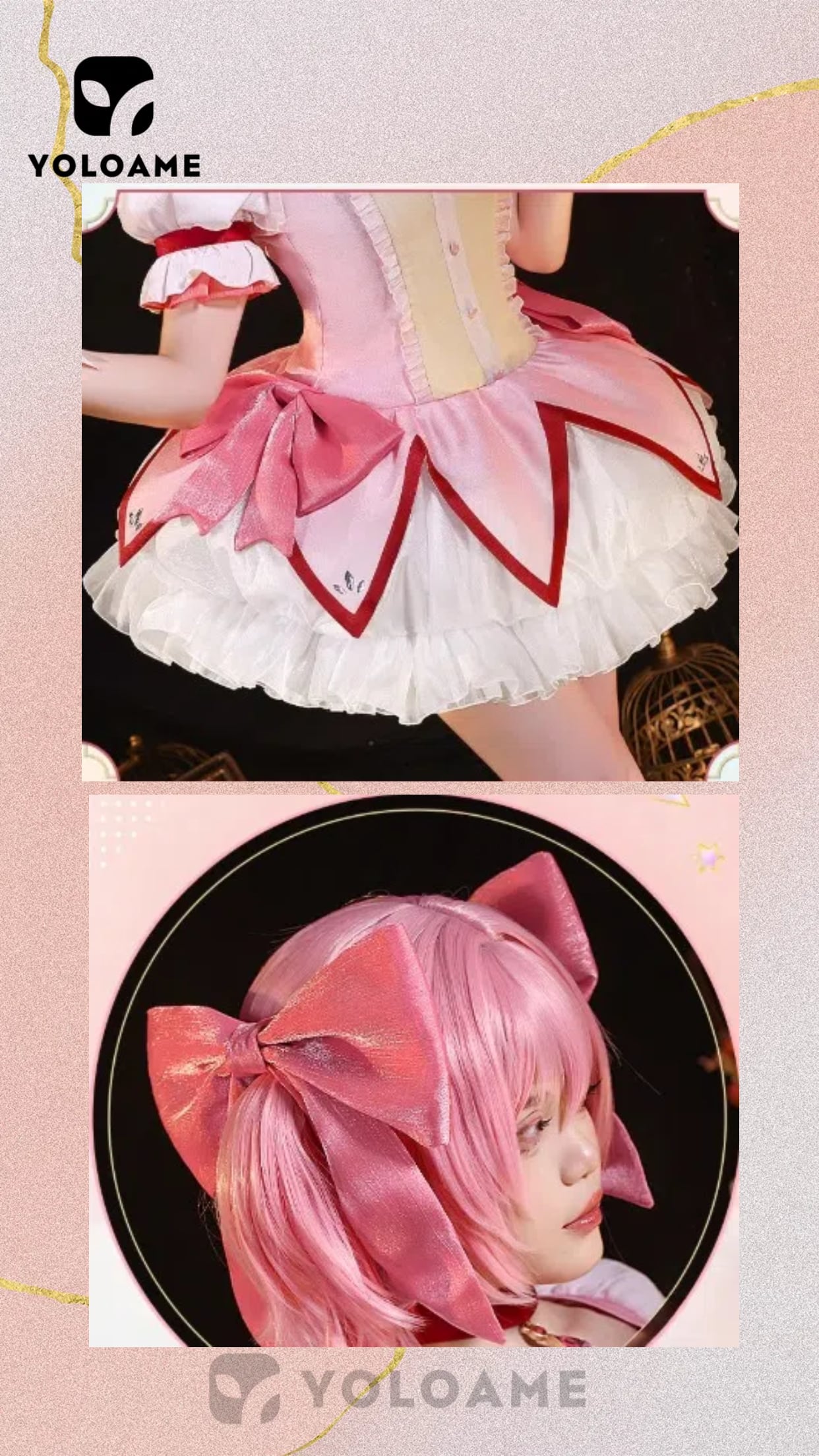 魔法少女まどか☆マギカ まどか 鹿目まどか コスプレ衣装【三分妄想 1