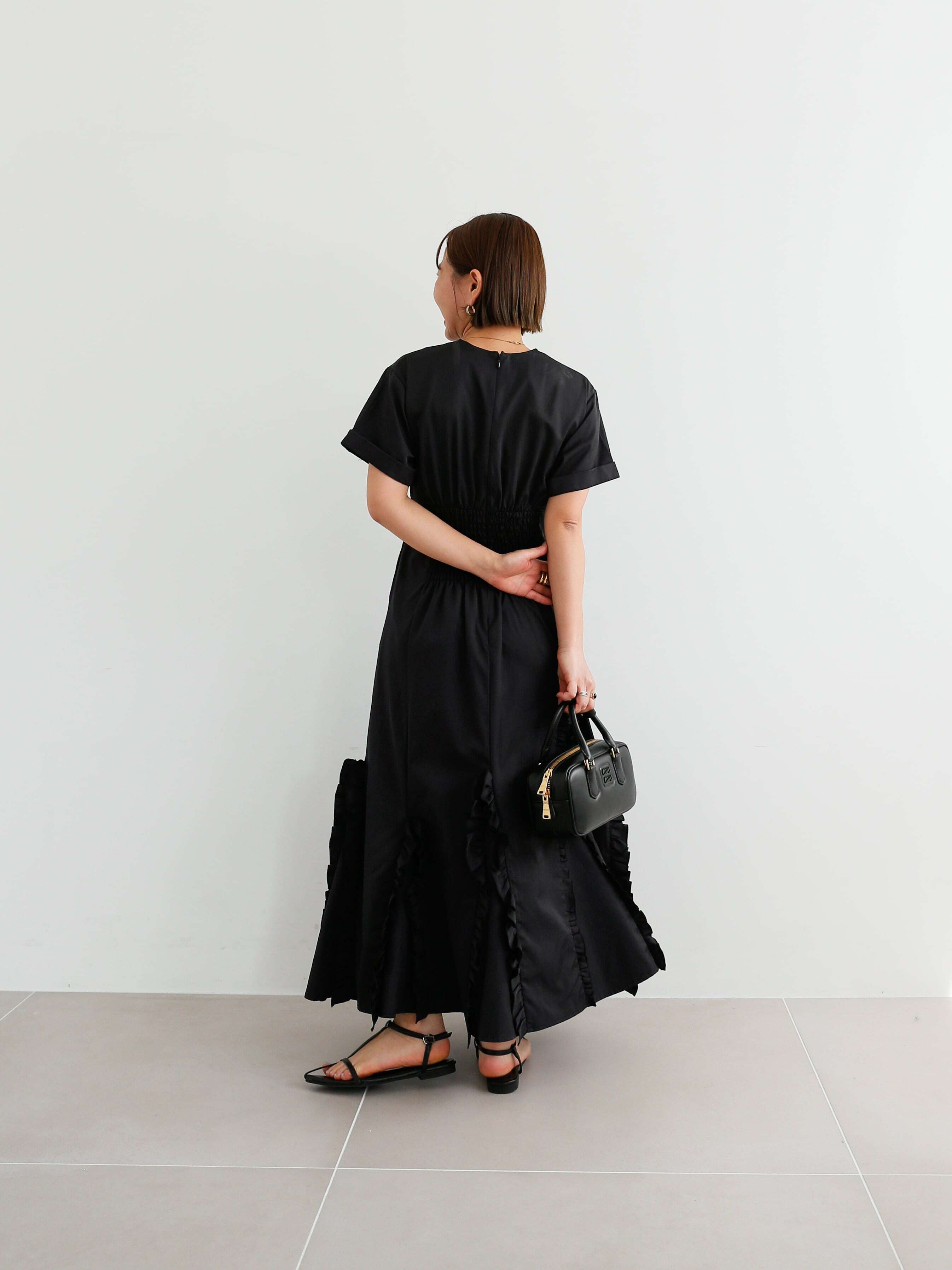 asymmetry frill chambray onepiece | Katrin TOKYO