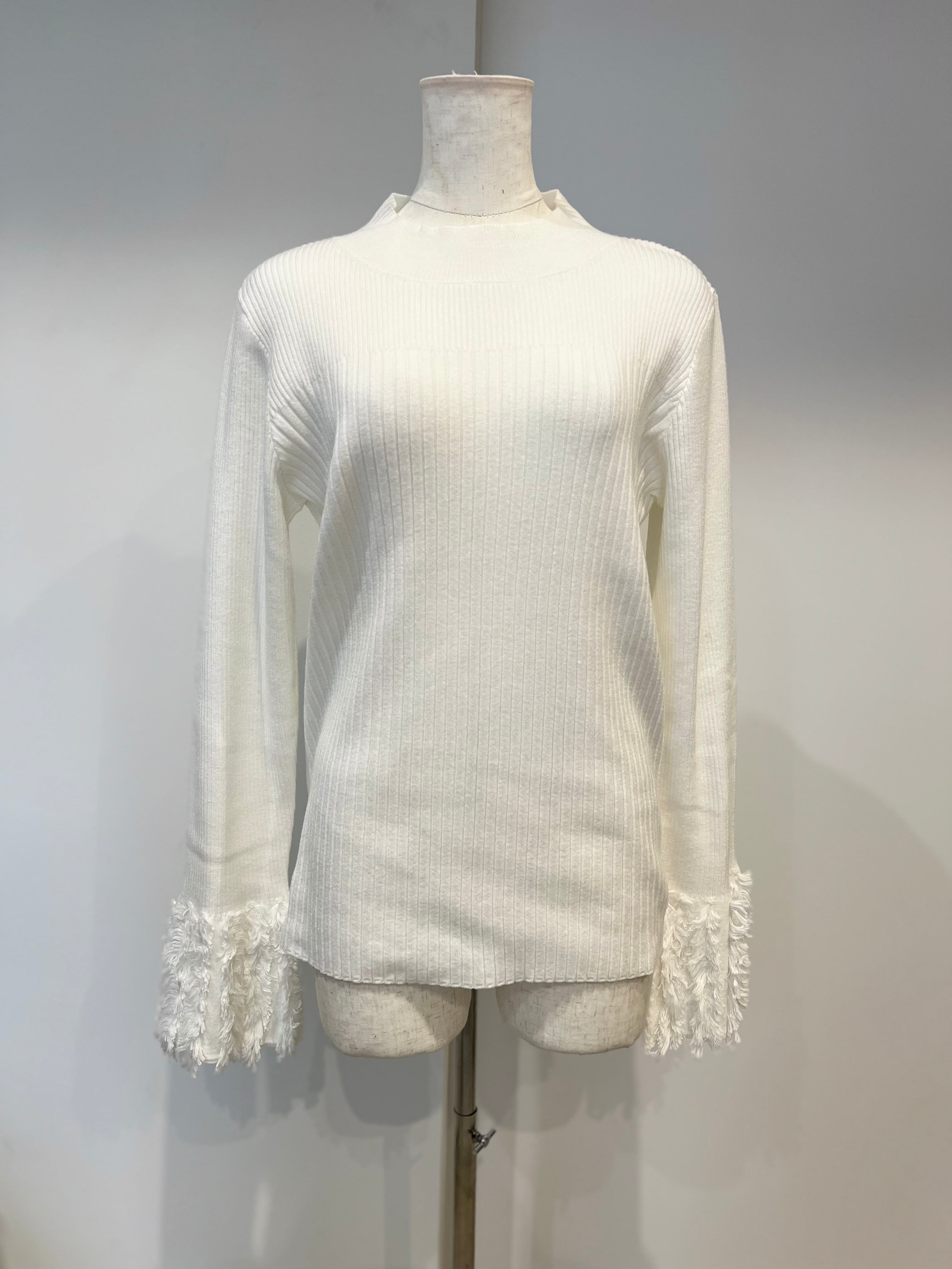 【SELECT】フリンジカフスリブニット 326720