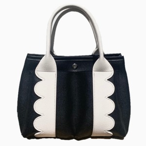 スカラップトートバッグ Black Loulou