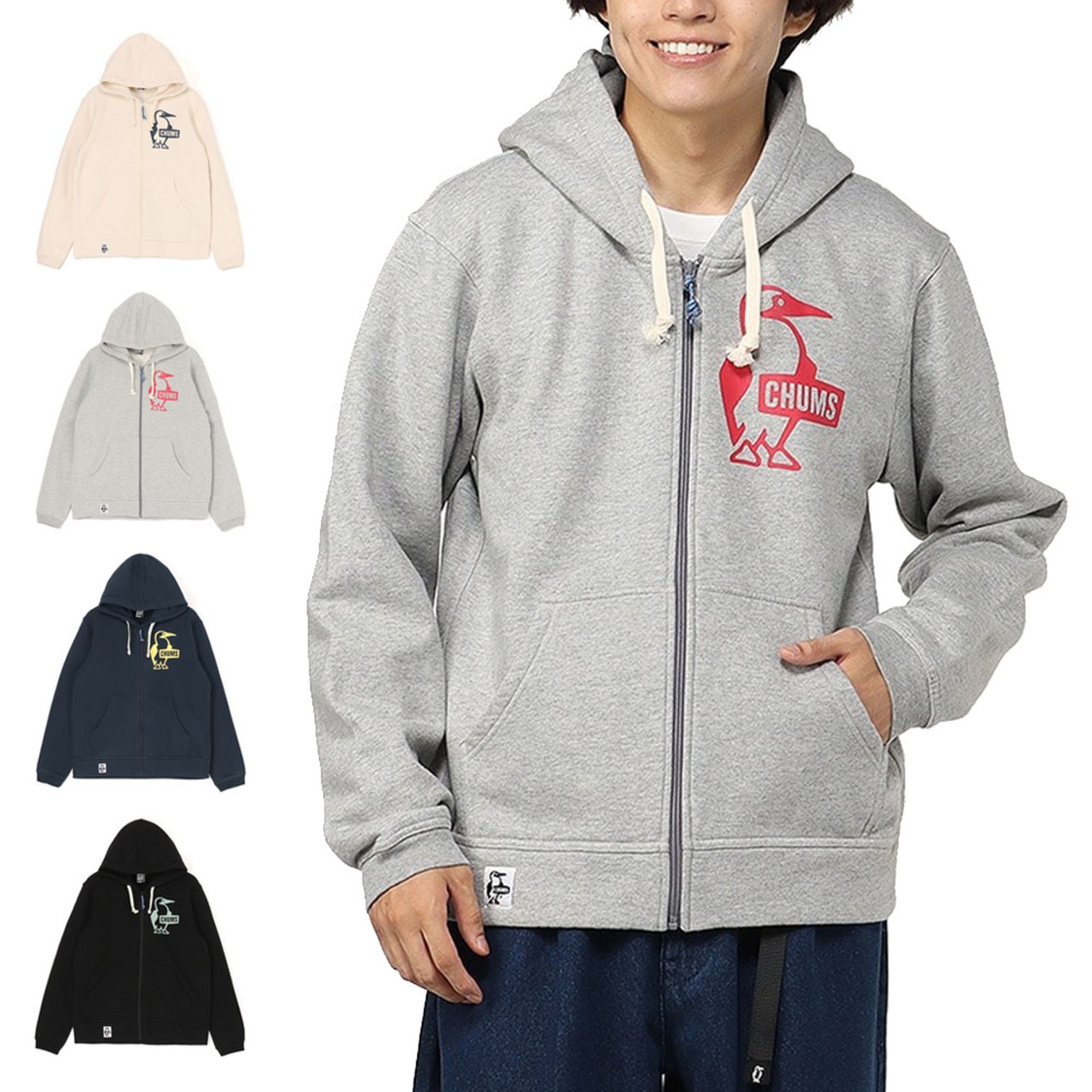 チャムス CHUMS ブービーロゴジップパーカー Booby Logo Zip Parka CH00-1420