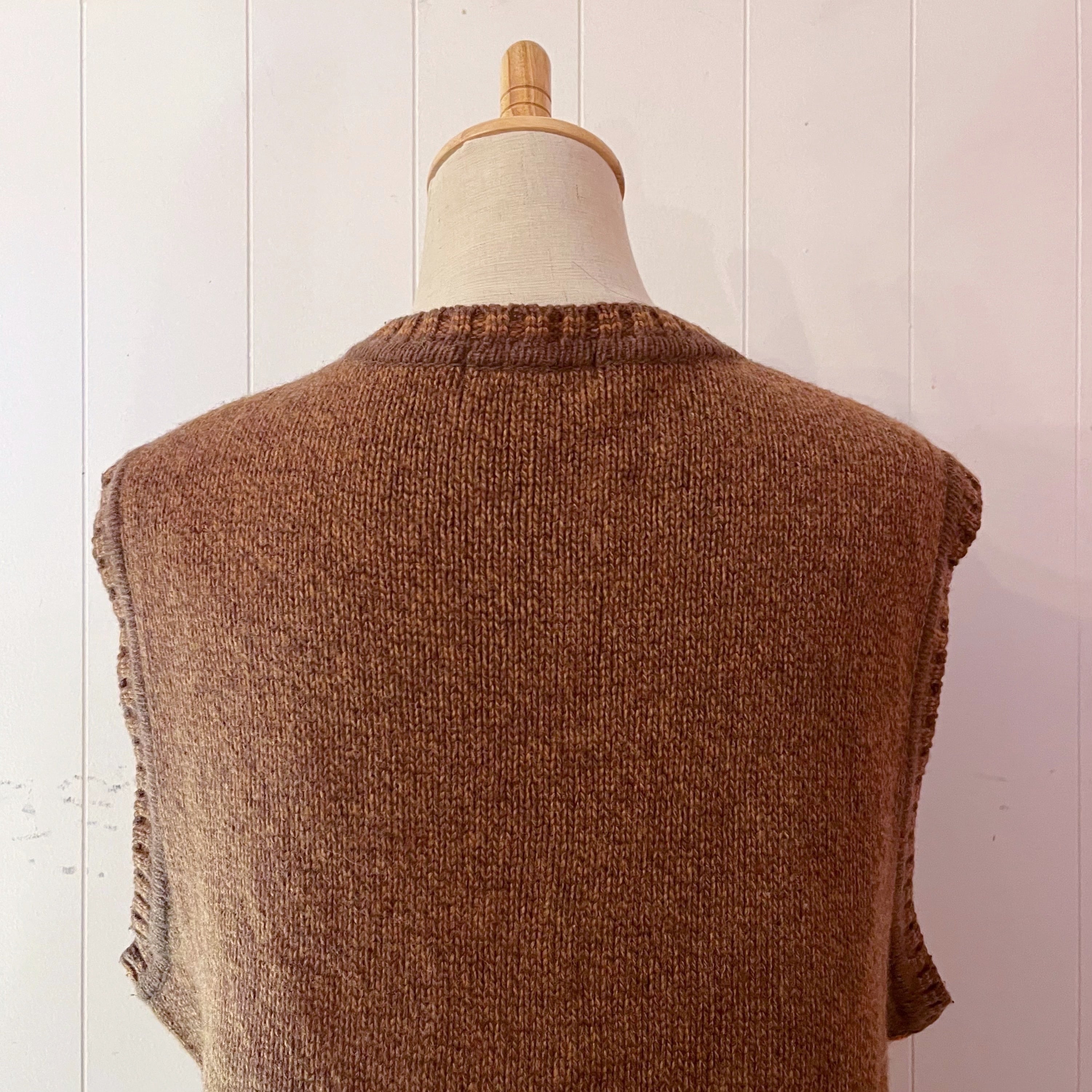 rainbow color mohair knit vest