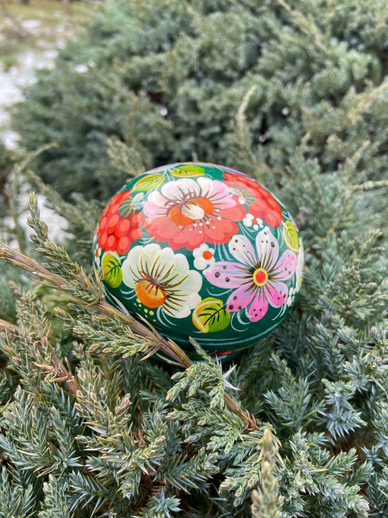 ペトリキフカ塗り　ジュエリーボックス・バルーン（ホメンコ作） - 6