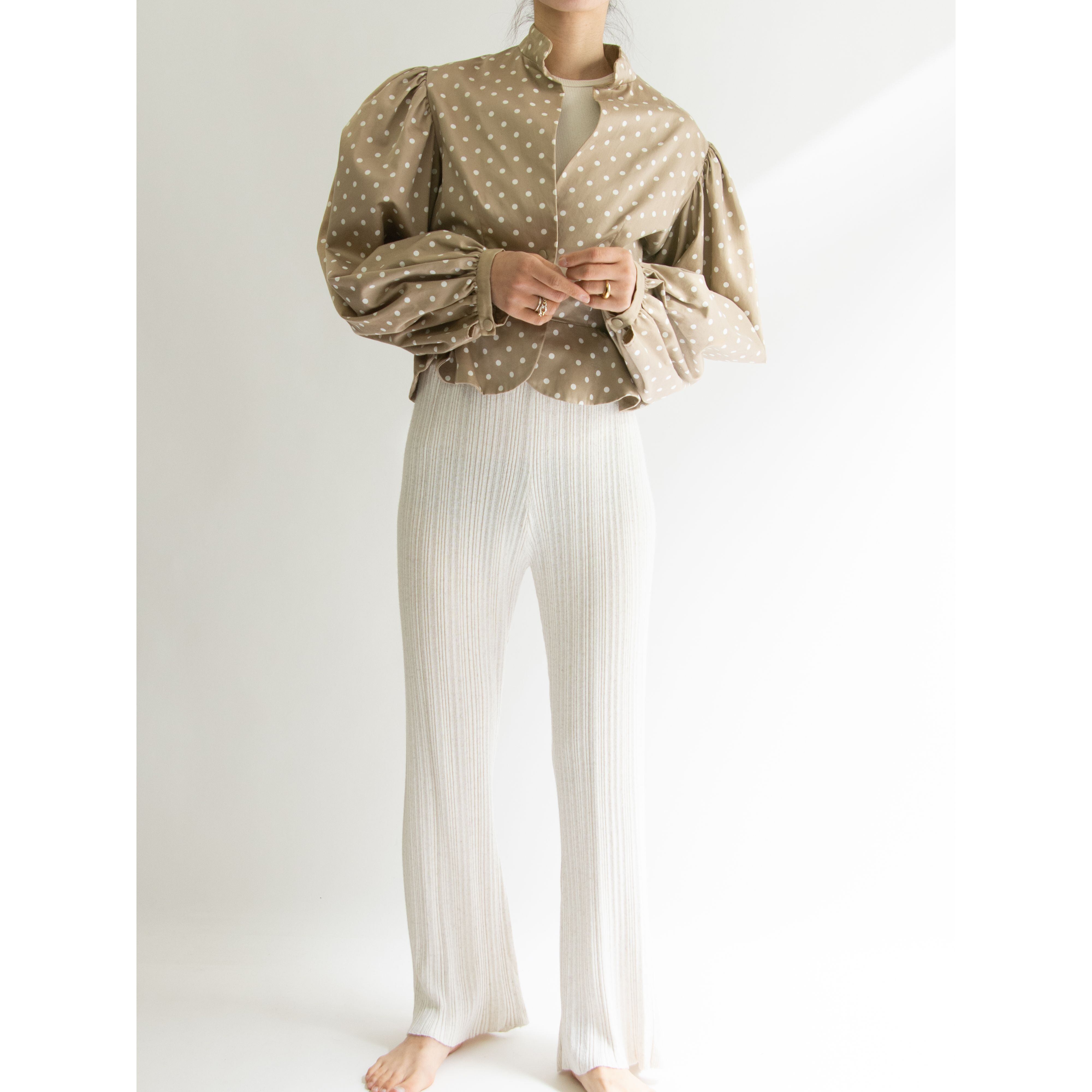 【Sophie Nat PARIS】Made in France 80's 100% Cotton Dot Jacket(フランス製 ドット柄コットンジャケット)