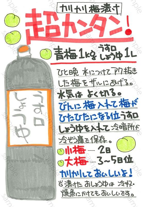 レシピ・カリカリ梅漬け