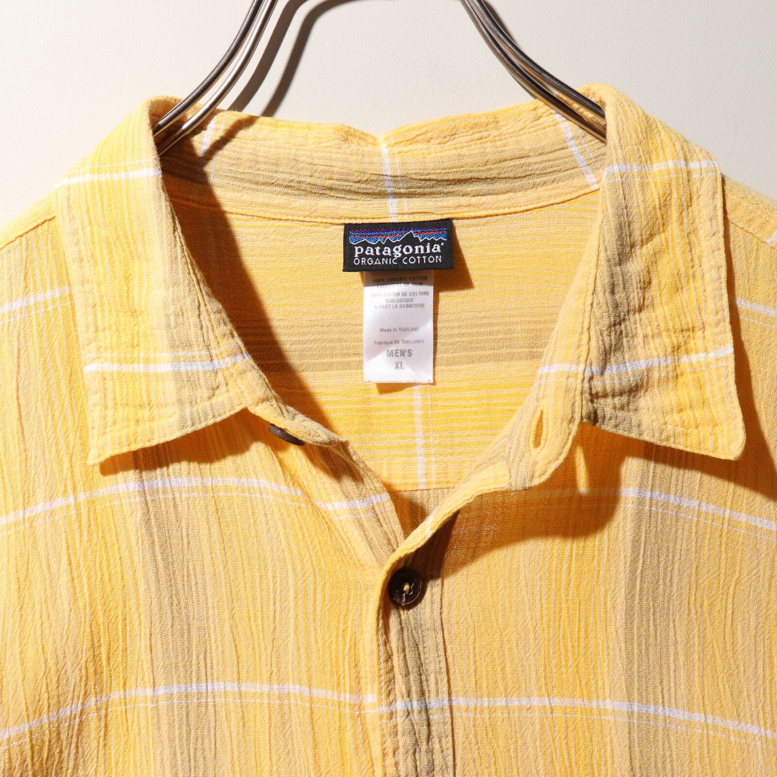 美品 XL 00年 Patagonia A/C Yarn Dyed Shirt 黄色 イエロー オンブレ 