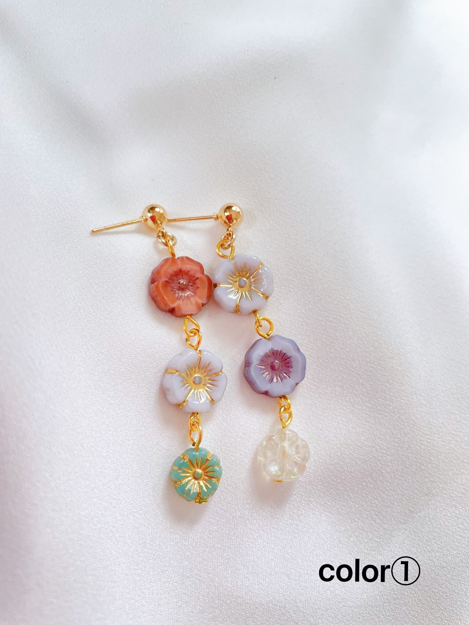 ハンドメイド チェコビーズピアス NO.0201 | Thank you by aluna