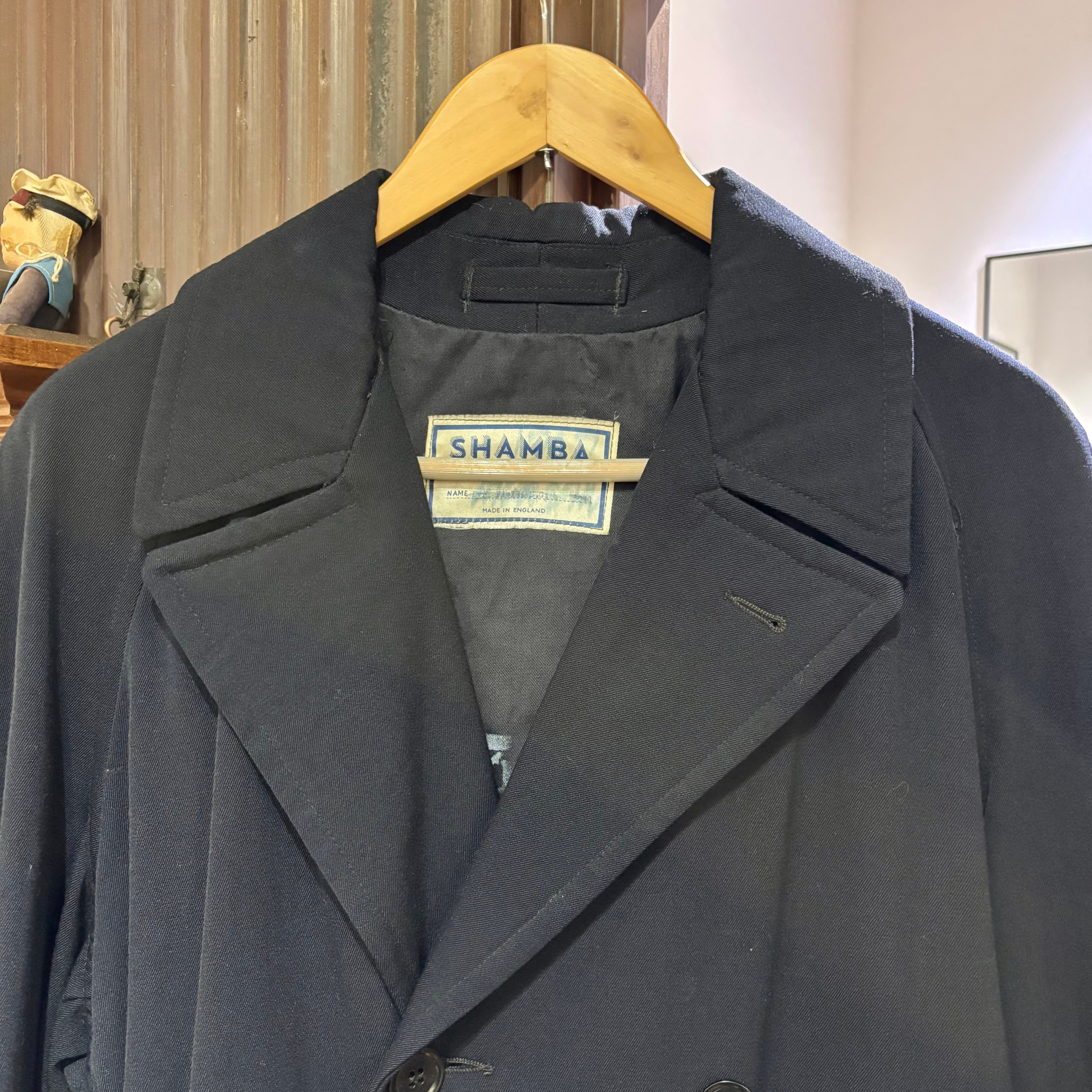 OLD ROYAL NAVY×SHAMBA DOUBLE BREASTED COAT | STRAYSHEEP ONLINE
