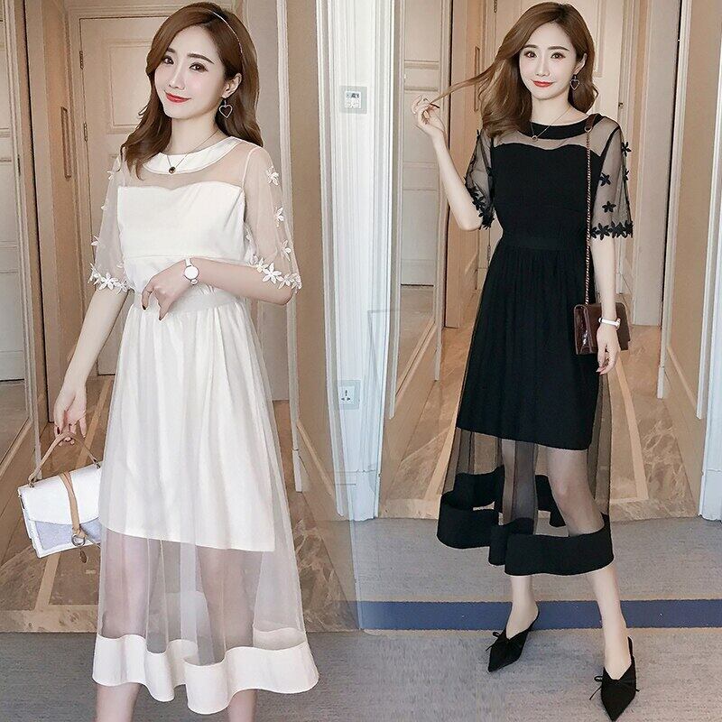 【新作】【送料無料】 2020サマーマタニティ授乳ドレスフローラル半袖ジッパーフライ産後女性母乳育児ドレス+スカートツインセット ショート ハーフスリーブ 夏物 花柄 AL expec322643629333