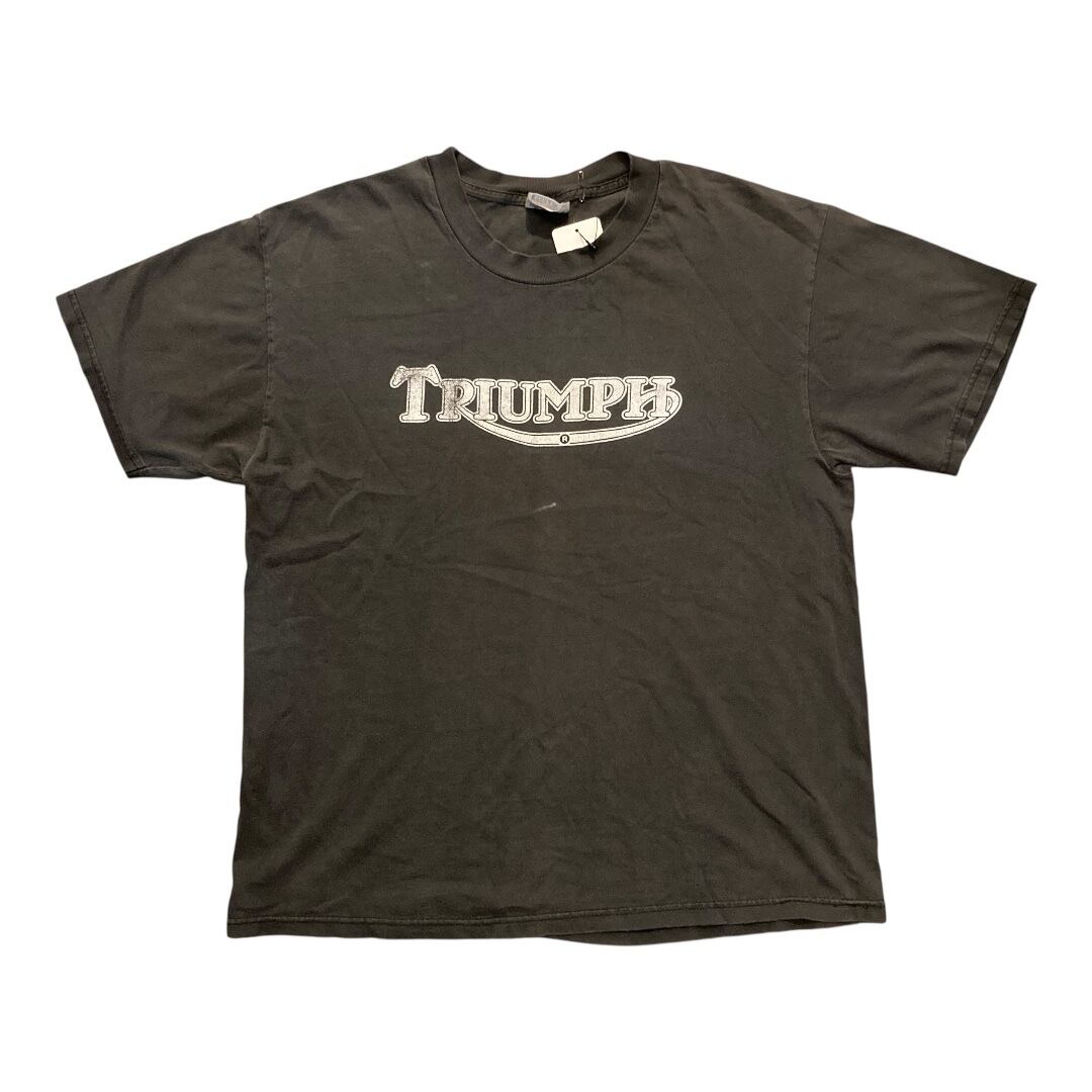 90s USA製 トライアンフ TRIUMPH 黒 フェード Tシャツ L メーカー公式