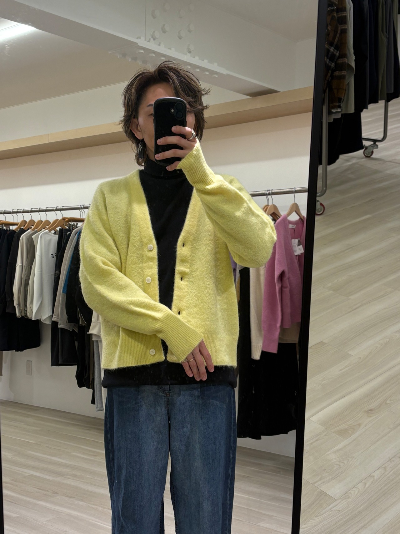 le vent souffle スーリーアルパカカーディガン　K053