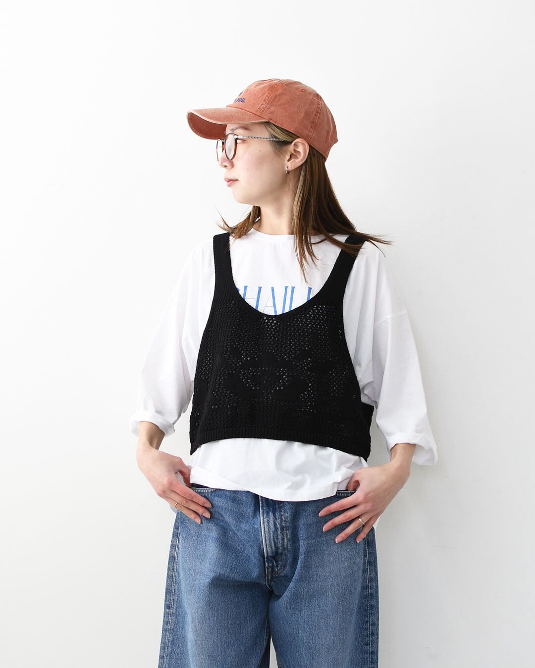MidiUmi [ミディウミ] 2way needle work vest [1-720102] 2wayニードル