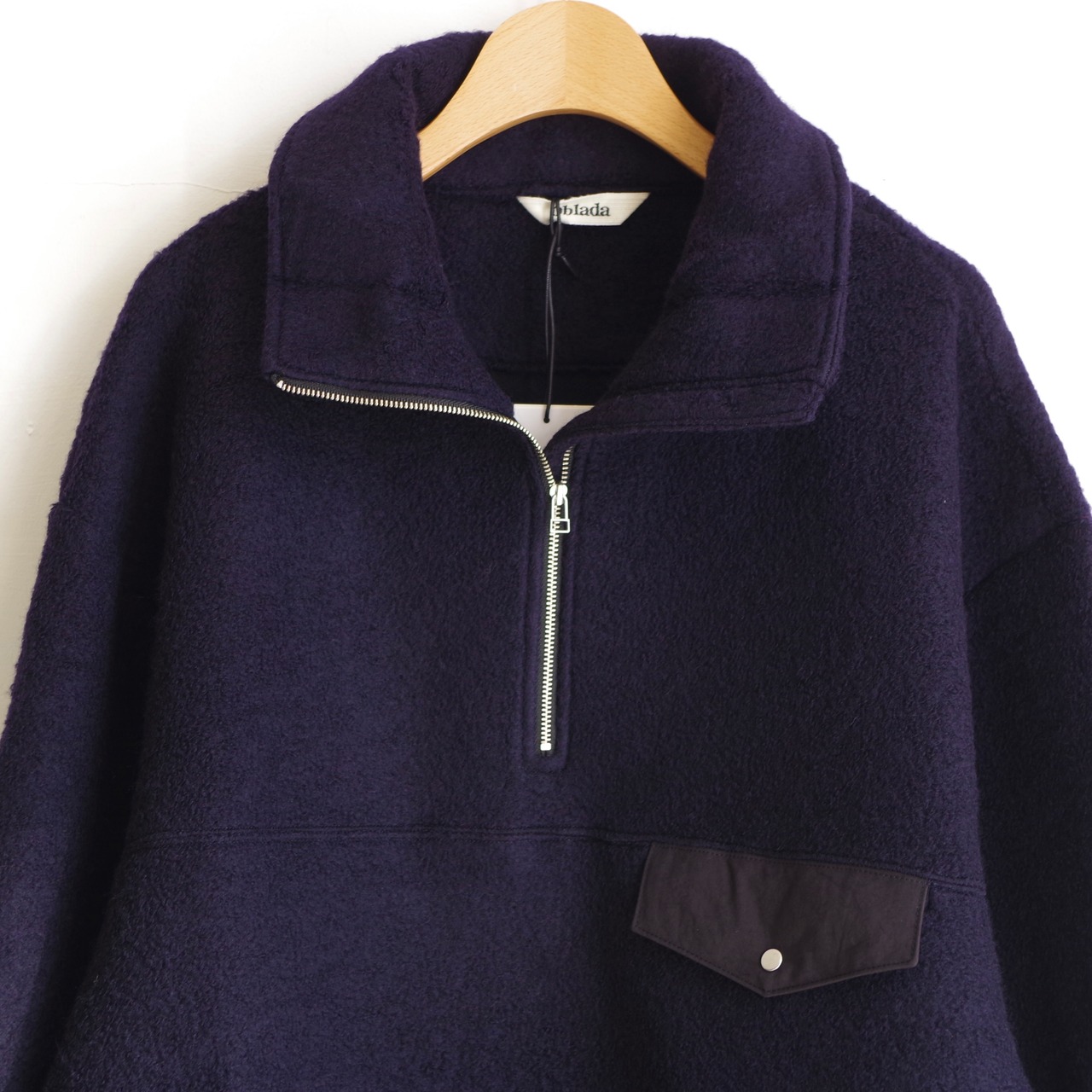 Oblada WOOL FLEECE TOPS　NAVY