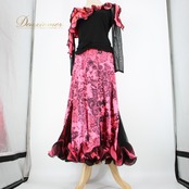 社交ダンス 衣装 スタンダード 上下セット ツーピース レッスンウェア パーティ衣装 オールシーズン SEKINE セキネ 黒 ブラック系 ピンク系 社交ダンス衣装 セットアップ ポリエステル製 女性用 ダンスウェア フラメンコ 衣装 スリット入り スカート トップス セット 日本製 伸縮性あり ファスナー仕様 スタイリッシュ ダンスレッスン パフォーマンス用