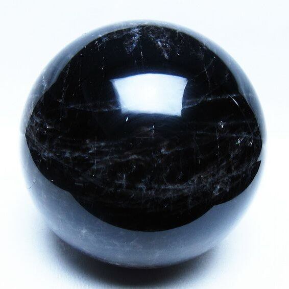 3.4Kg モリオン 黒水晶 丸玉 138mm スフィア 一点物 161-941
