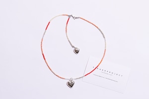 colorful beads heart necklace K