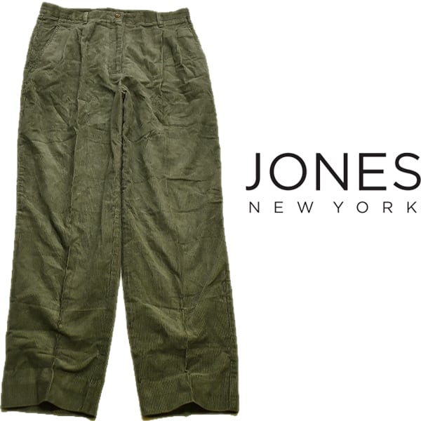 1点物◇JONES NY2タック太畝コーデュロイパンツ古着メンズレディースOK