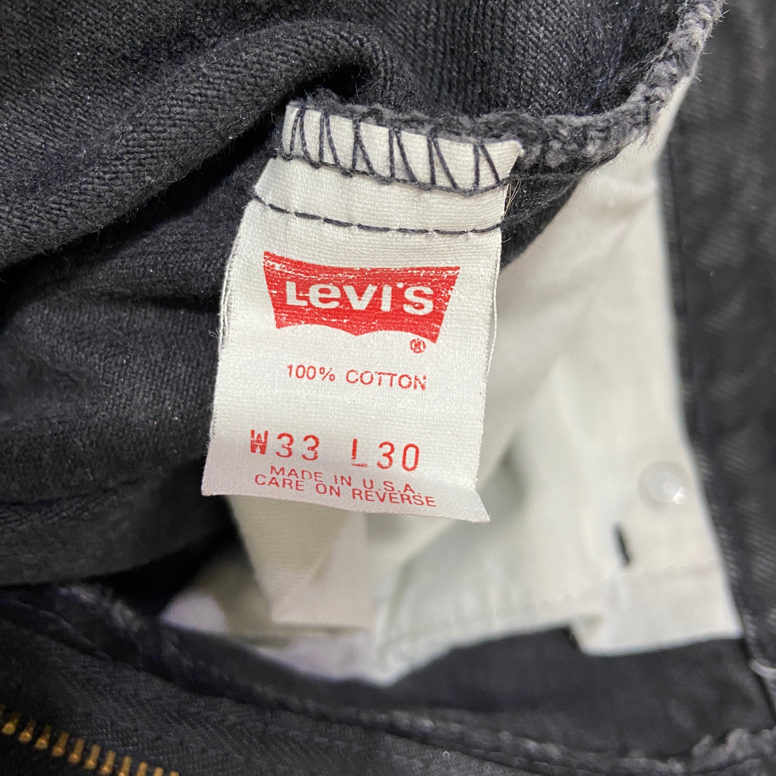 90s USA製 Levi's 560 ブラックデニムテーパードパンツ W33 | 古着屋 Uan