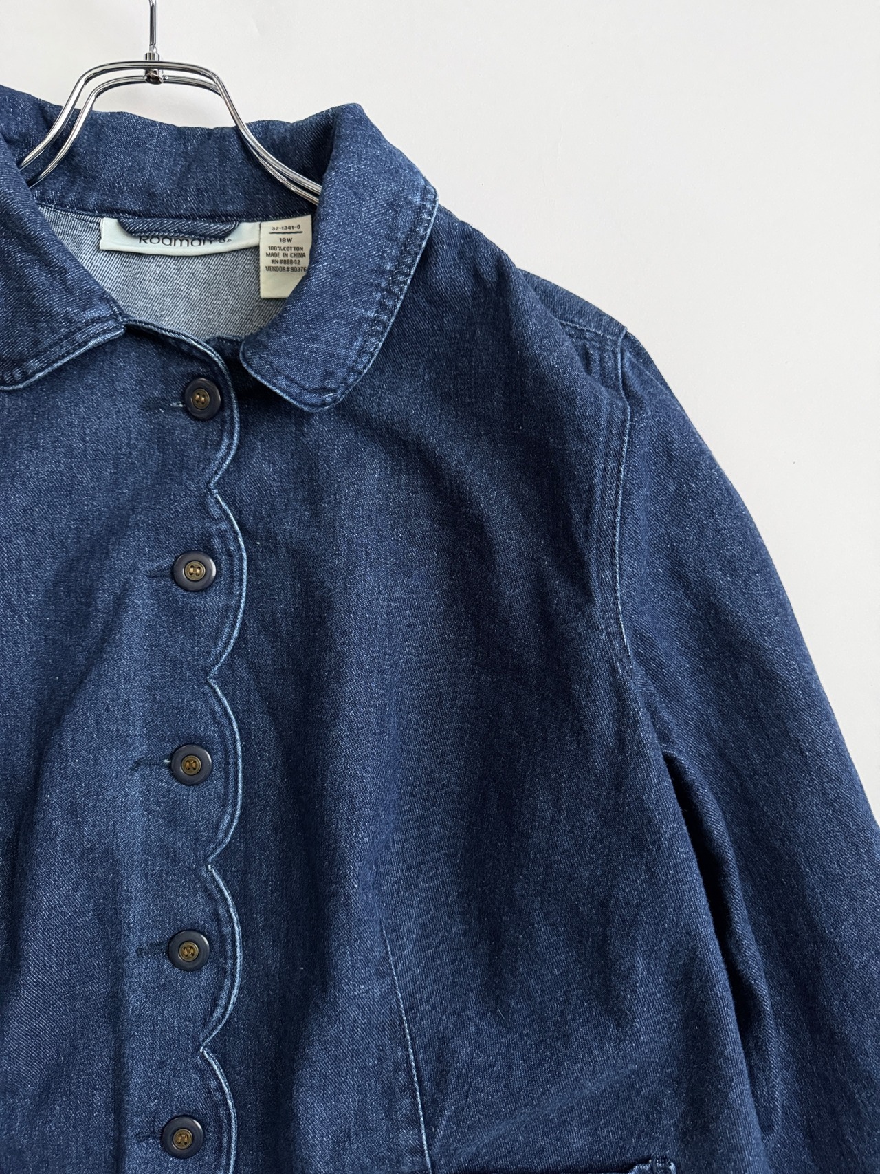 Scallop denim jacket - 7
