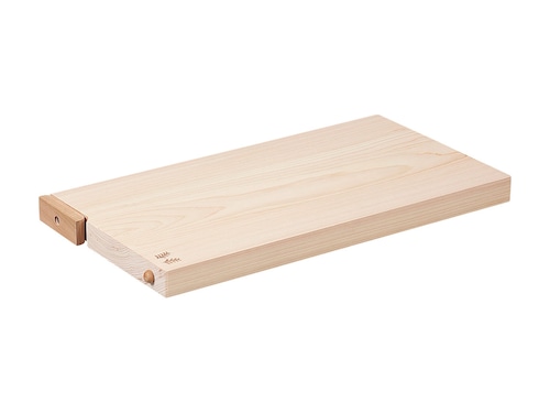 木製まな板　「四万十ヒノキ スタンド付まな板　長さ36.5×幅24cm（厚み3cm)」幅広タイプ