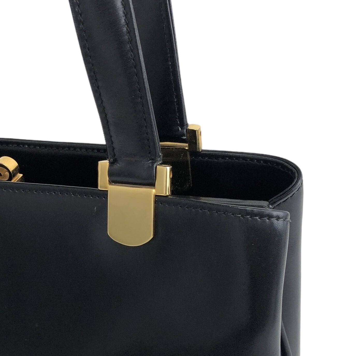 GUCCI グッチ ハンドバッグ ブラック GG がま口 vintage ヴィンテージ
