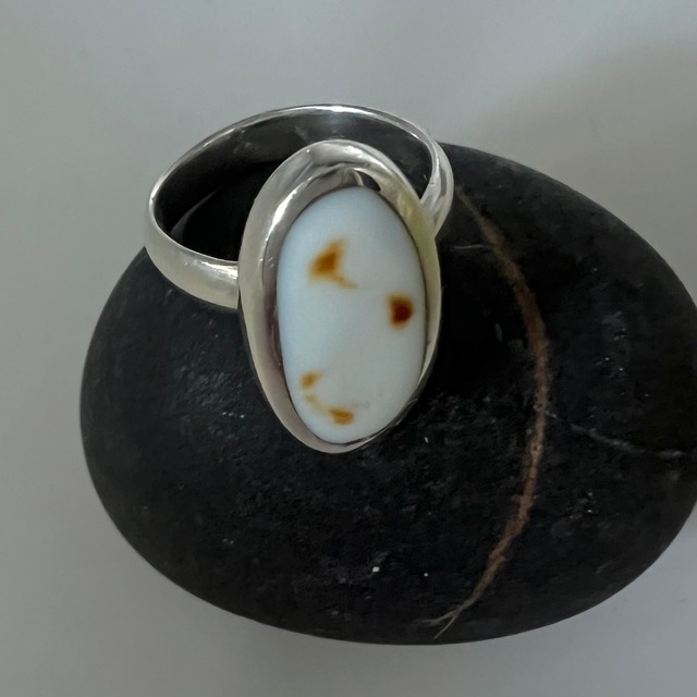 S925 Tiger shell ring<7号/8号>(R40)