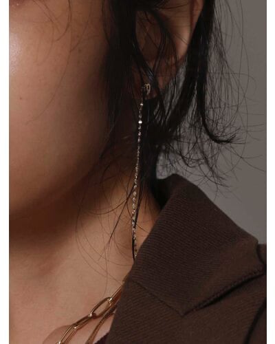 【CHIGNON】[0055-340SH] プチエッグ&チェーン2WAYピアス