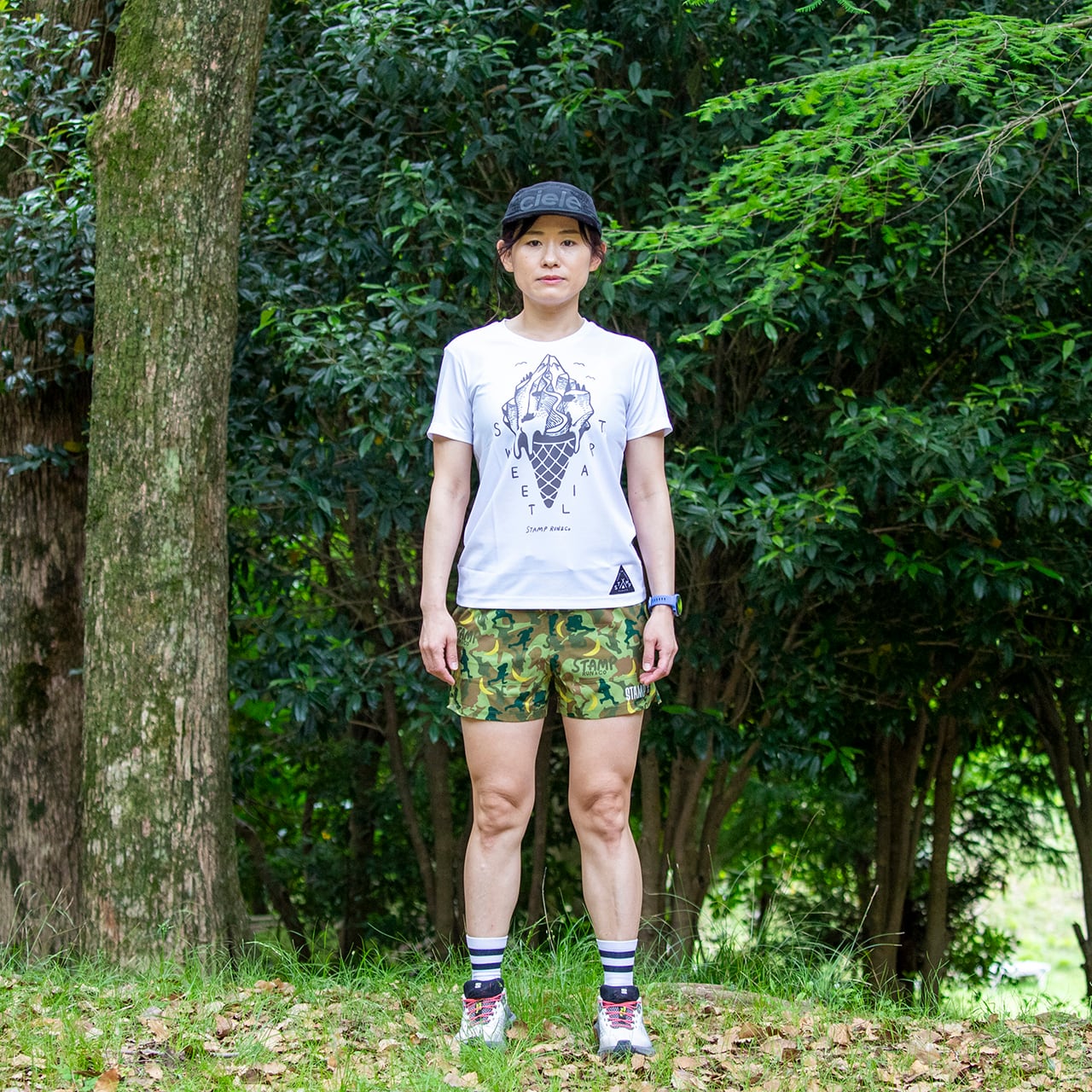STAMP 3 POCKET SHORTS (BANANA RUNNER CAMO) | STAMP Run&Co