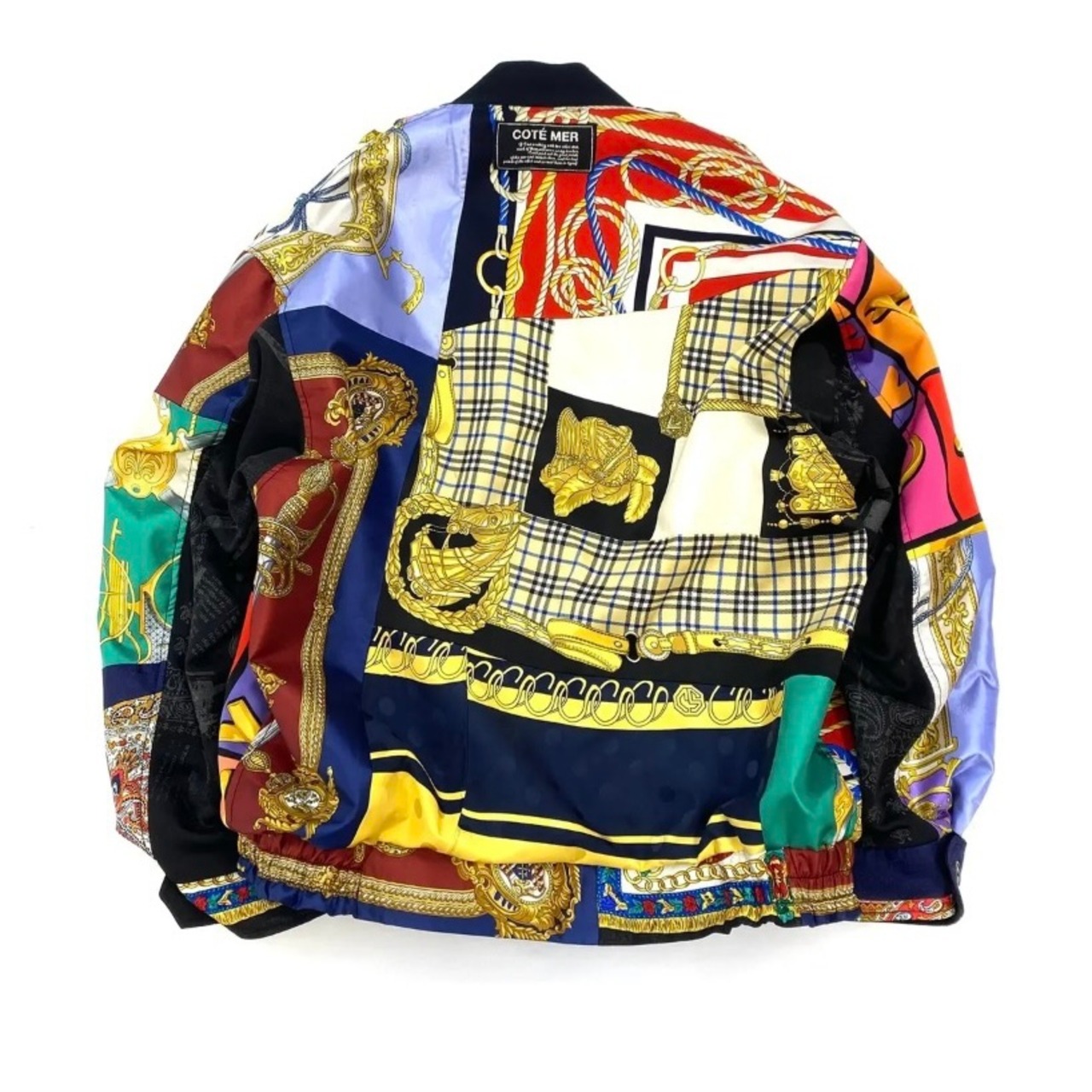 【bomber40】再構築リバーシブルボンバー  Kimono×vintage scarf MIX BOMBER reversible JACKET