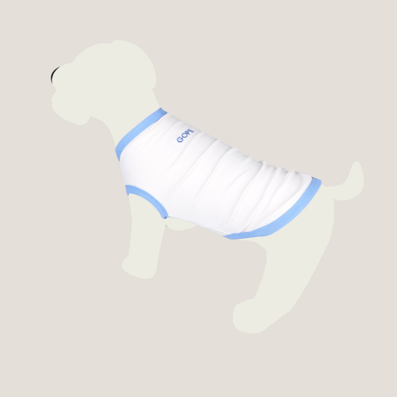 【予約】[ GOPE ] Coolever Dog Sleeveless｜Sky Blue × Ivory - 6
