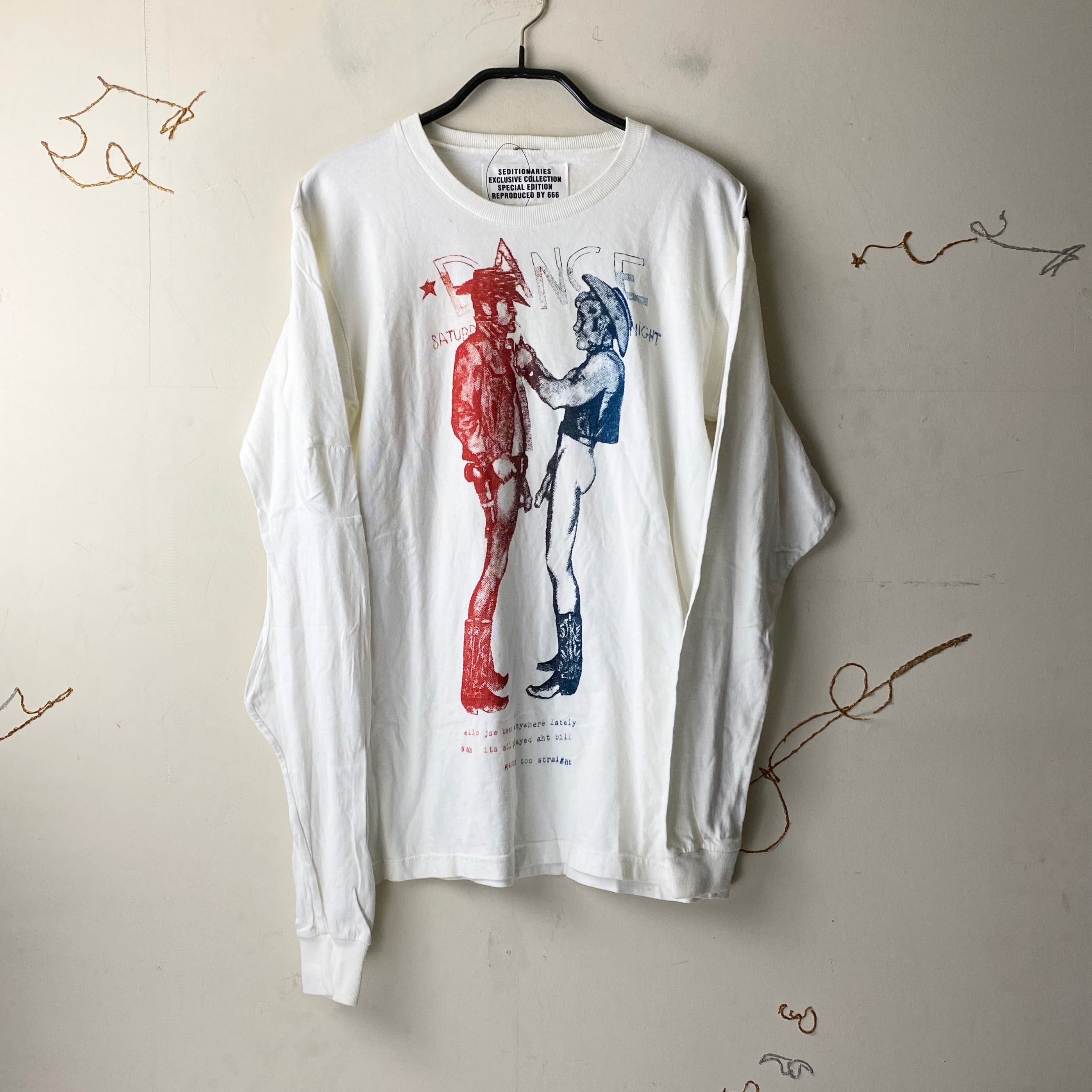SEDITIONARIES by 666 cowboys print long sleeves tee | NOIR ONLINE