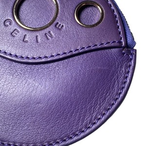 CELINE 2-tone leather round coin purse