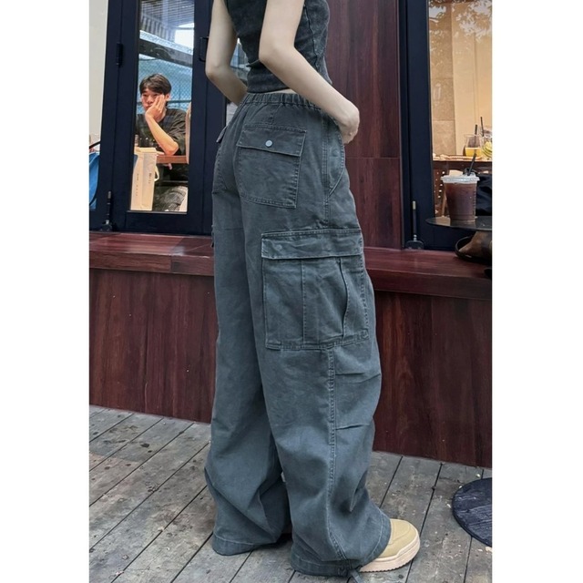 ウォッシュドテイストドロストカーゴパンツ 2col R02290