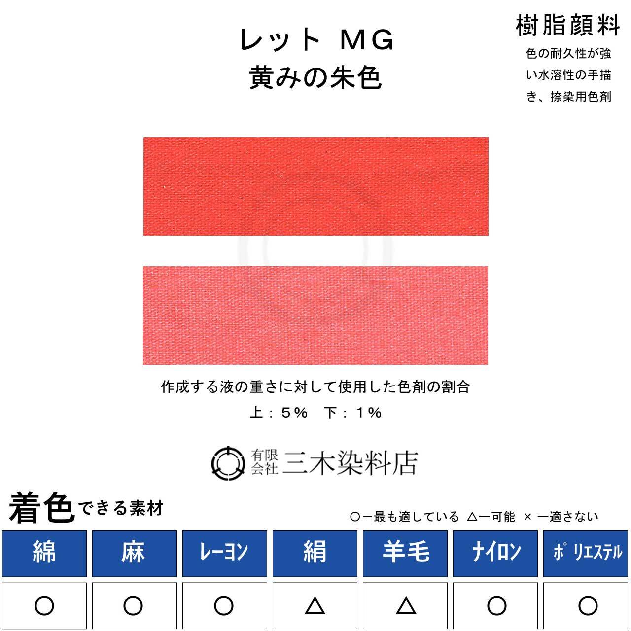 布用の絵具(黄みの朱色)｜500g｜ネオカラーレットMG｜樹脂顔料
