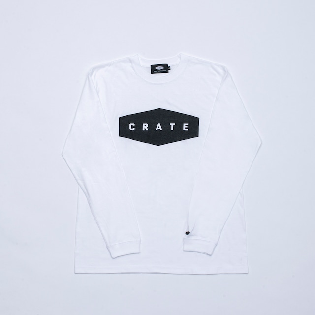 CRATE Simple Logo MESH L/S T-Shirts WHITE