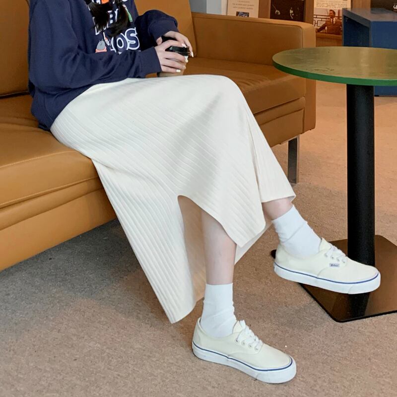 スカート スプリングハイウェストウェストスリム 春物 試着室12439081777