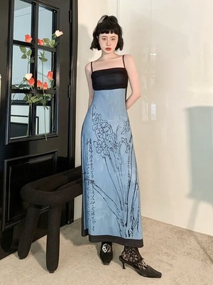 paintting mesh dress