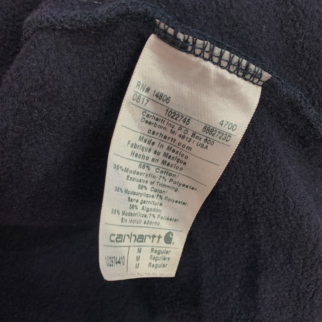 carhartt カーハート ジップパーカー レギュラーフィット ネイビー M