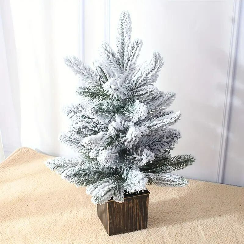 ミニクリスマスツリー インテリア 雪 全長45cm クリスマス グリーン