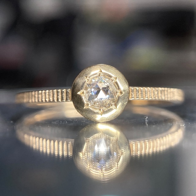 LM7290  K10ローズカットダイヤリング