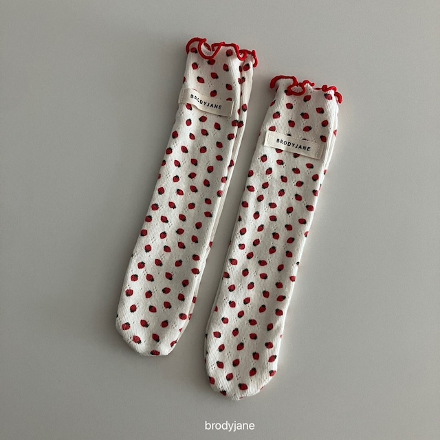 【取寄】brodyjane|jacquard berry socks|ジャカードベリーソックス|FREE|baby|26 autumn