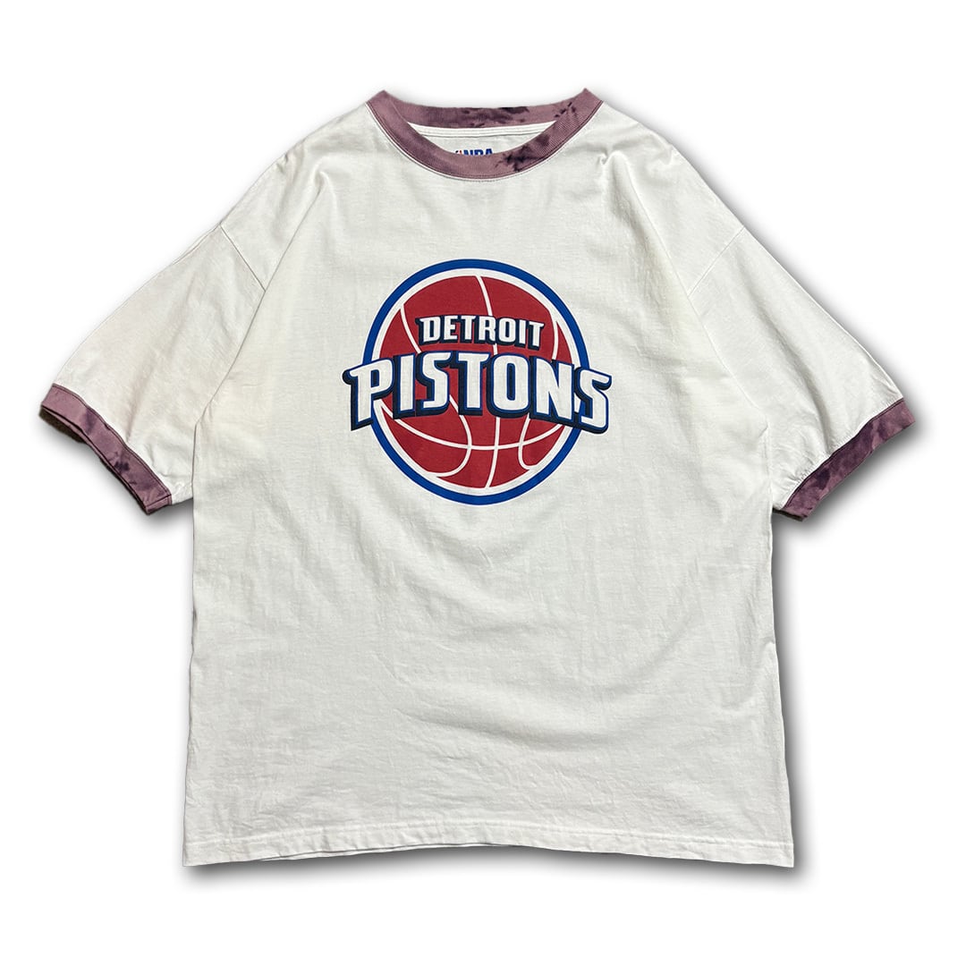 Detroit Pistons Printed Ringer T-Shirt. NBA