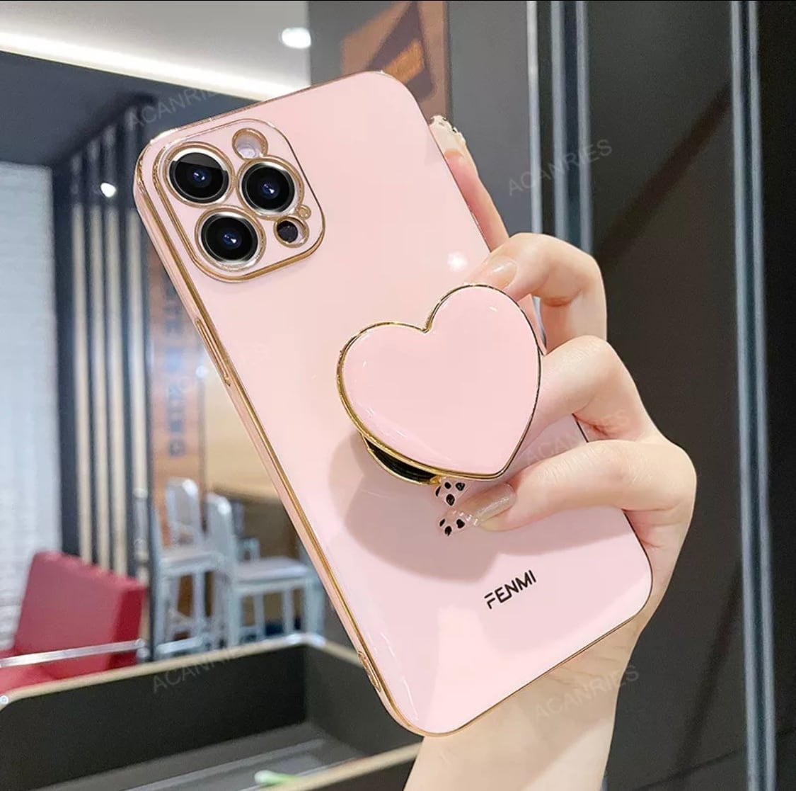 即納★ハートグリップ付きケース　Pink　iPhone11 | Kawaii✿︎&Gmall