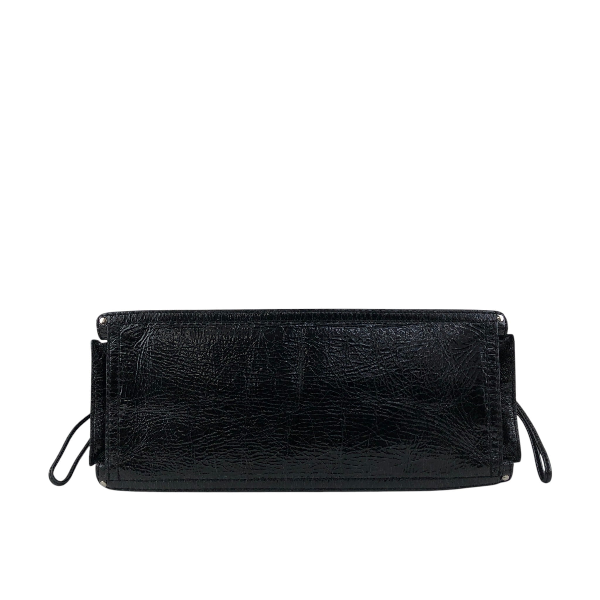 LOEWE ロエベ ハンドバッグ ブラック アナグラム エナメル トート