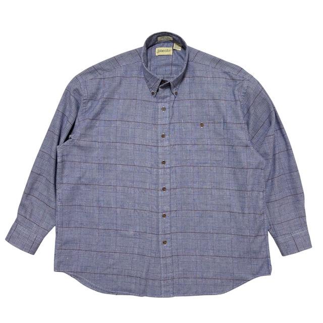 古着 セントジョンズベイ ST JOHN'S BAY ボタンダウンシャツ クリーニング済 90s USA製 グレンチェック メンズXL-XXL相当