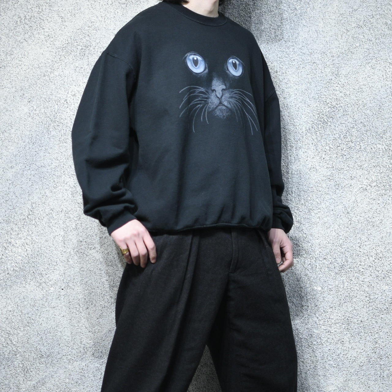 kuroneko print sweat